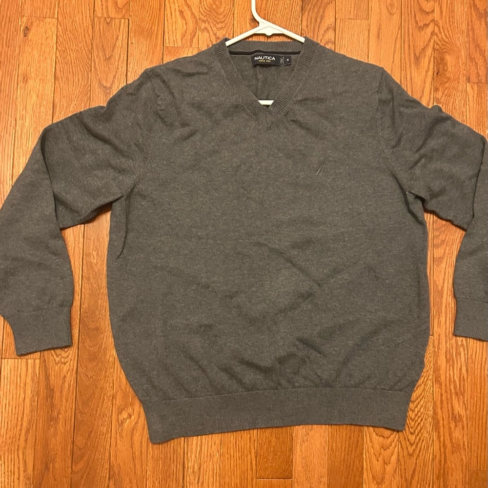 Nautica Charcoal V-Neck Sweater
